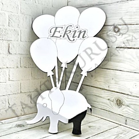 Pleksi ayna lazer kesim balonlu fil modelimiz